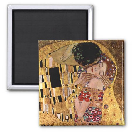 Gustav Klimt: The Kiss (detail) Magnet
