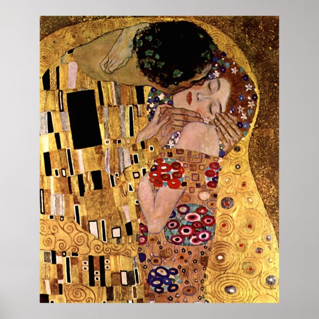Gustav Klimt: The Kiss (Detail) Poster (Front)