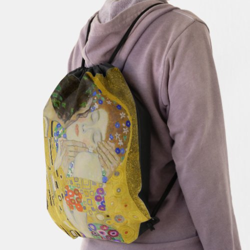 Gustav Klimt _ The Kiss Drawstring Bag