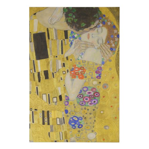 Gustav Klimt _ The Kiss Faux Canvas Print