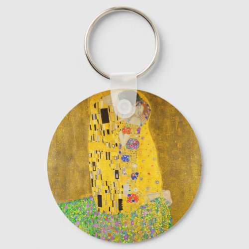Gustav Klimt The Kiss Fine Art Keychain