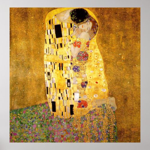 Gustav Klimt The Kiss Fine Art Poster