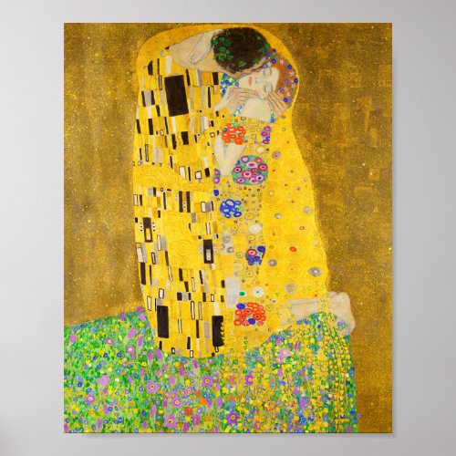 Gustav Klimt The Kiss Fine Art Poster