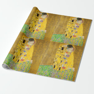 Gustav Klimt The Kiss Fine Art Wrapping Paper