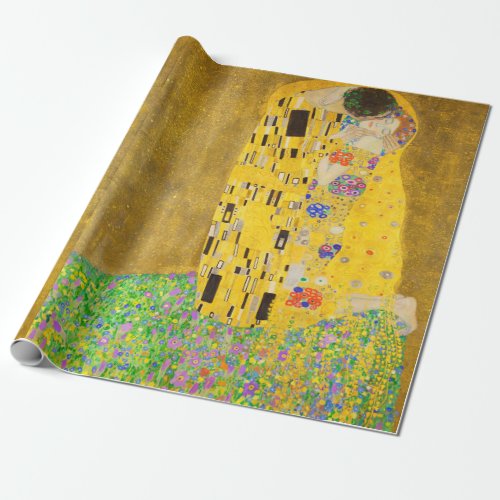 Gustav Klimt The Kiss Fine Art Wrapping Paper