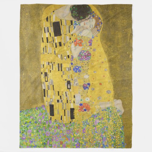 Gustav Klimt _ The Kiss Fleece Blanket
