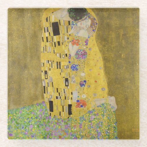 Gustav Klimt _ The Kiss Glass Coaster