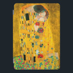 Gustav Klimt The Kiss iPad Pro Cover<br><div class="desc">iPad Cover featuring Gustav Klimt’s oil painting with gold leaf The Kiss (1908). A man and woman,  wearing brilliant golden colors,  lovingly embrace and kiss in a field of flowers. A great gift for fans of Art Nouveau and Austrian art.</div>