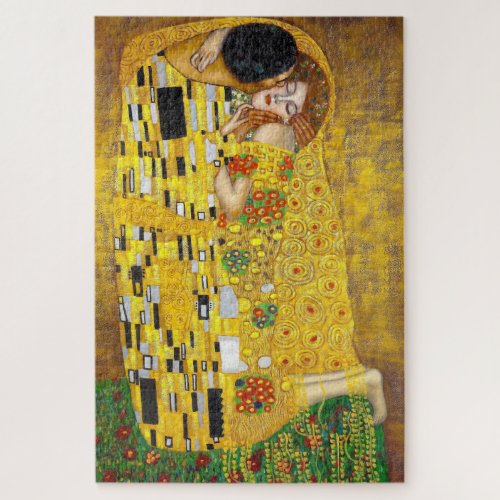 Gustav Klimt  _ the Kiss  Jigsaw Puzzle