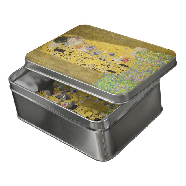Gustav Klimt - The Kiss Jigsaw Puzzle (Lid Open)