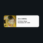 Gustav Klimt - The Kiss Label<br><div class="desc">The Kiss / Der Kuss - Gustav Klimt in 1907-1908</div>