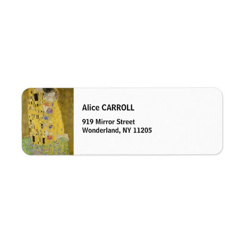 Gustav Klimt _ The Kiss Label