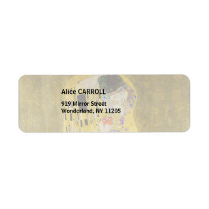 Gustav Klimt - The Kiss Label