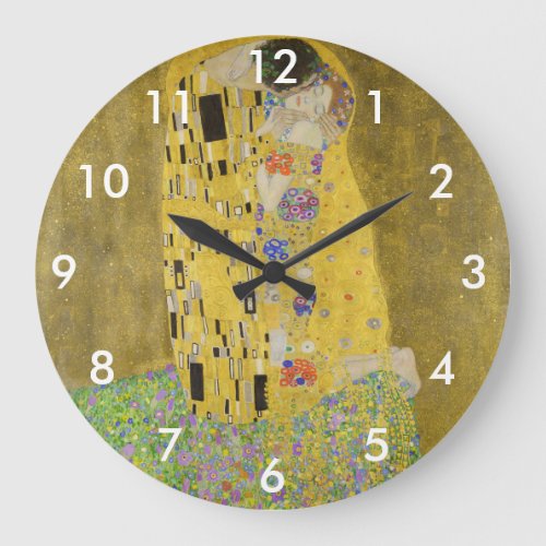 Gustav Klimt _ The Kiss Large Clock