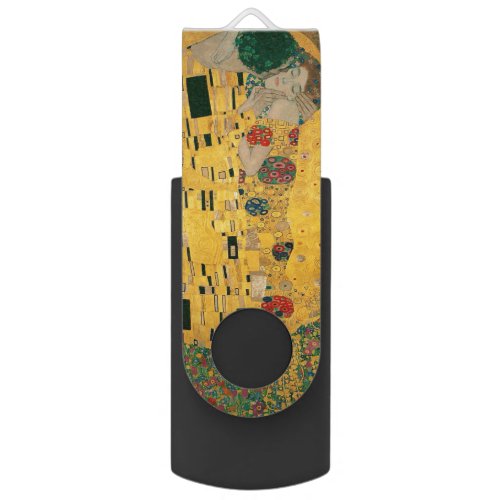 Gustav Klimt The Kiss Lovers GalleryHD Vintage USB Flash Drive