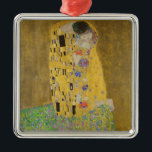 Gustav Klimt "The Kiss" Metal Ornament<br><div class="desc">Gustav Klimt 's masterpiece: "The Kiss". “The Kiss, ” created by the Austrian painter Gustav Klimt. It’s considered to be his most famous work. He painted it between the years 1907 and 1908, which were the highpoint of his “Golden Period, ” when he painted a number of works utilizing gold...</div>