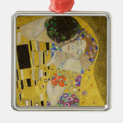 Gustav Klimt _ The Kiss Metal Ornament