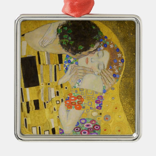 Gustav Klimt - The Kiss Metal Ornament (Front)