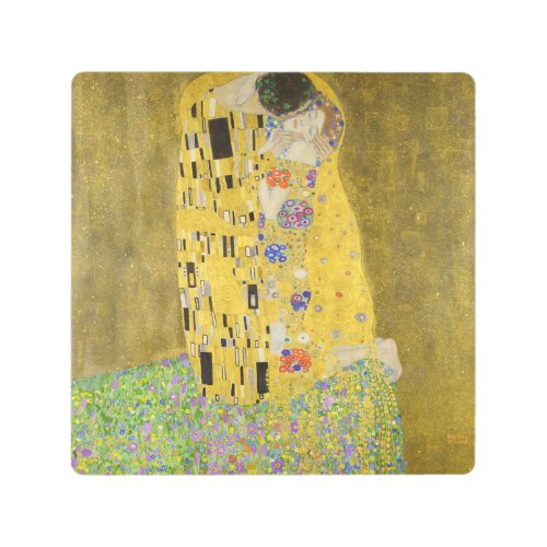 Gustav Klimt _ The Kiss Metal Print