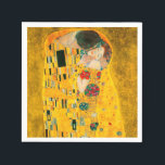 Gustav Klimt The Kiss Napkins<br><div class="desc">Napkins featuring Gustav Klimt’s oil painting with gold leaf The Kiss (1908). A man and woman,  wearing brilliant golden colors,  lovingly embrace and kiss in a field of flowers. A great gift for fans of Art Nouveau and Austrian art.</div>