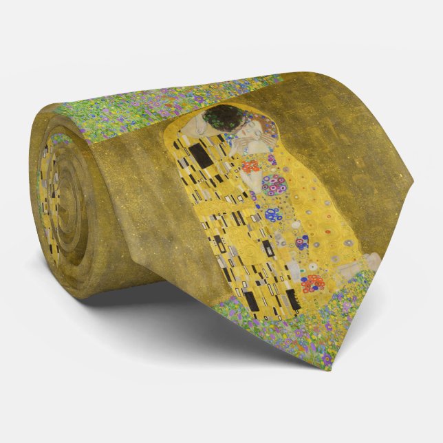 Gustav Klimt - The Kiss Neck Tie (Rolled)