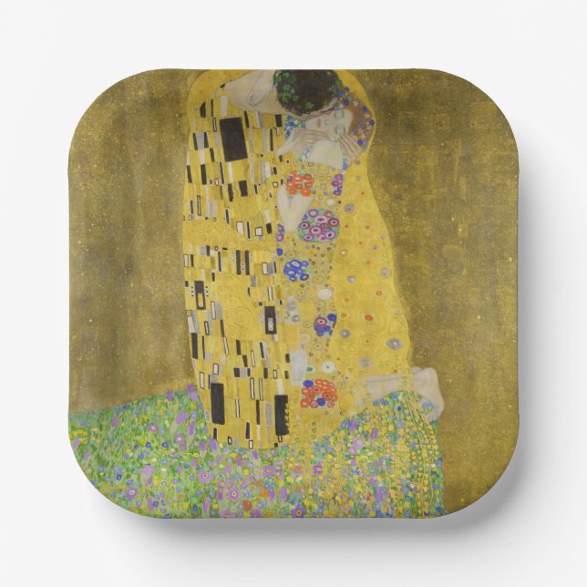 Gustav Klimt - The Kiss Paper Plates (Front)