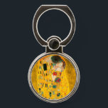 Gustav Klimt The Kiss Phone Ring Stand<br><div class="desc">Phone Grip featuring Gustav Klimt’s oil painting with gold leaf The Kiss (1908). A man and woman,  wearing brilliant golden colors,  lovingly embrace and kiss in a field of flowers. A great gift for fans of Art Nouveau and Austrian art.</div>
