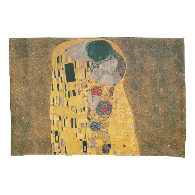 Gustav Klimt ,"The Kiss" Pillow Case (Front)