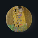 Gustav Klimt "The Kiss" Pinback Button<br><div class="desc">Gustav Klimt 's masterpiece: "The Kiss". “The Kiss, ” created by the Austrian painter Gustav Klimt. It’s considered to be his most famous work. He painted it between the years 1907 and 1908, which were the highpoint of his “Golden Period, ” when he painted a number of works utilizing gold...</div>