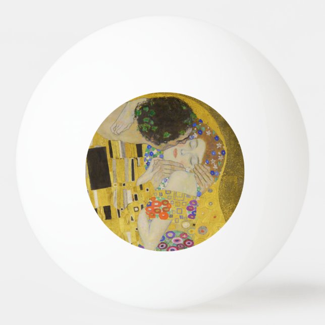 Gustav Klimt - The Kiss Ping Pong Ball (Front)
