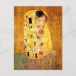 Gustav Klimt "The Kiss" Postcard<br><div class="desc">This is the radiant and sensual painting, “The Kiss, ” created by the Austrian painter Gustav Klimt. It’s considered to be his most famous work. He painted it between the years 1907 and 1908, which were the highpoint of his “Golden Period, ” when he painted a number of works utilizing...</div>