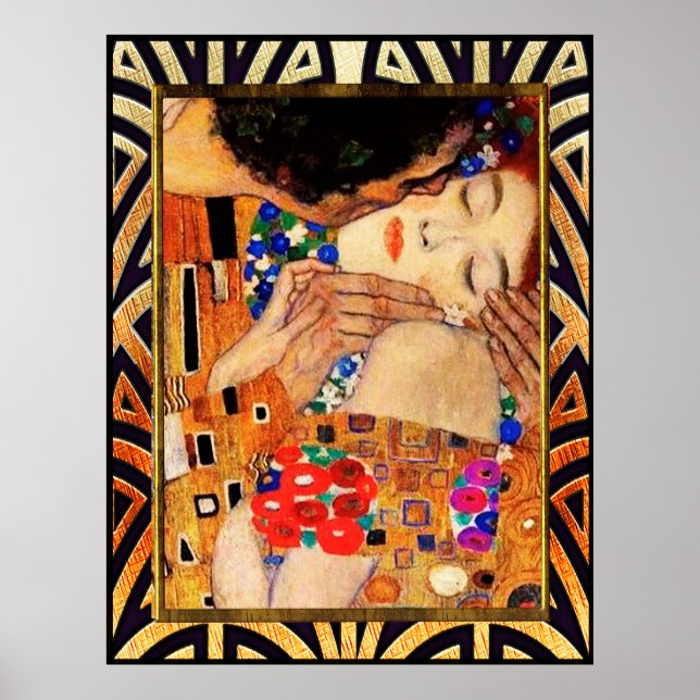 Gustav Klimt - The Kiss Poster (Front)