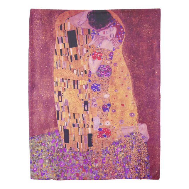 Gustav Klimt The Kiss Purple Duvet Cover (Front)