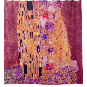 Gustav Klimt The Kiss Purple Shower Curtain