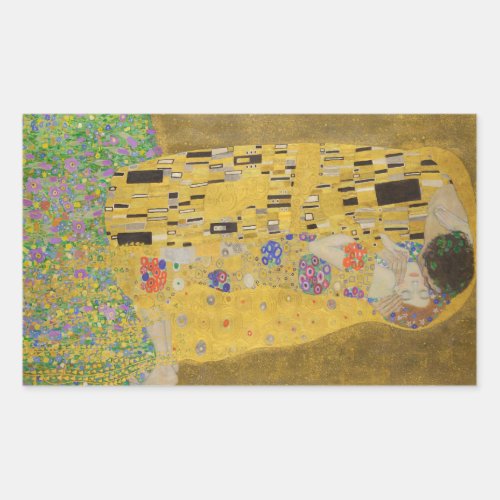 Gustav Klimt The Kiss Rectangular Sticker