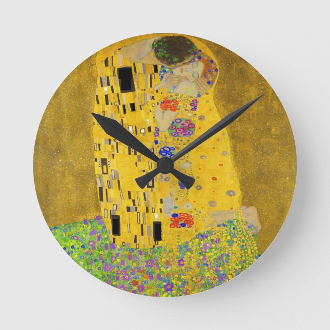 Gustav Klimt The Kiss Round Clock (Front)
