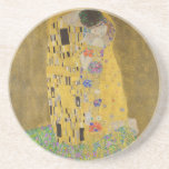 Gustav Klimt "The Kiss" Sandstone Coaster<br><div class="desc">Gustav Klimt 's masterpiece: "The Kiss". “The Kiss, ” created by the Austrian painter Gustav Klimt. It’s considered to be his most famous work. He painted it between the years 1907 and 1908, which were the highpoint of his “Golden Period, ” when he painted a number of works utilizing gold...</div>