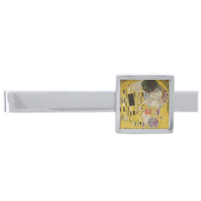 Gustav Klimt - The Kiss Silver Finish Tie Bar (Front)