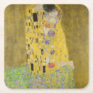 Gustav Klimt - The Kiss Square Paper Coaster