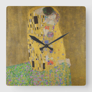 Gustav Klimt The Kiss Square Wall Clock