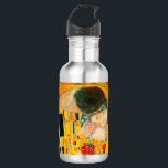 Gustav Klimt The Kiss Stainless Steel Water Bottle<br><div class="desc">Water Bottle featuring Gustav Klimt’s oil painting with gold leaf The Kiss (1908). A man and woman,  wearing brilliant golden colors,  lovingly embrace and kiss in a field of flowers. A great gift for fans of Art Nouveau and Austrian art.</div>