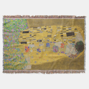 Gustav Klimt The Kiss Throw Blanket