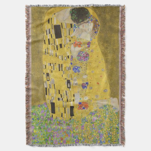 Gustav Klimt _ The Kiss Throw Blanket