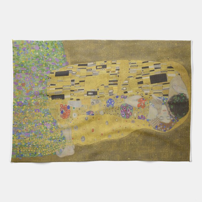 Gustav Klimt "The Kiss" Towel (Horizontal)