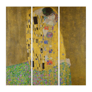Gustav Klimt The Kiss Triptych