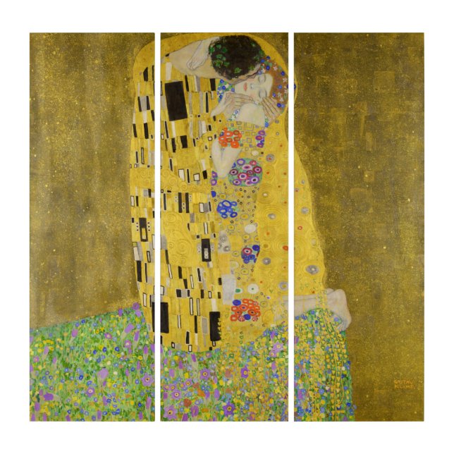 Gustav Klimt - The Kiss Triptych (Front)