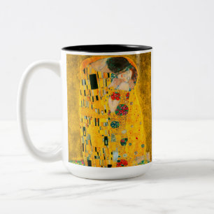Gustav Klimt The Kiss Two-Tone Coffee Mug