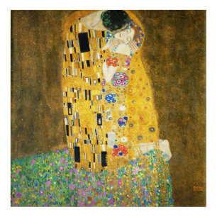 Gustav Klimt The Kiss Vintage Art Nouveau Painting