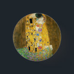 Gustav Klimt The Kiss Vintage Art Nouveau Painting Button<br><div class="desc">Gustav Klimt The Kiss Vintage Art Nouveau Painting The Kiss (In German: Der Kuss) was painted by the Austrian Symbolist painter Gustav Klimt between 1907 and 1908, the highpoint of his Golden Period, when he painted a number of works in a similar gilded style. The painting is widely considered a...</div>
