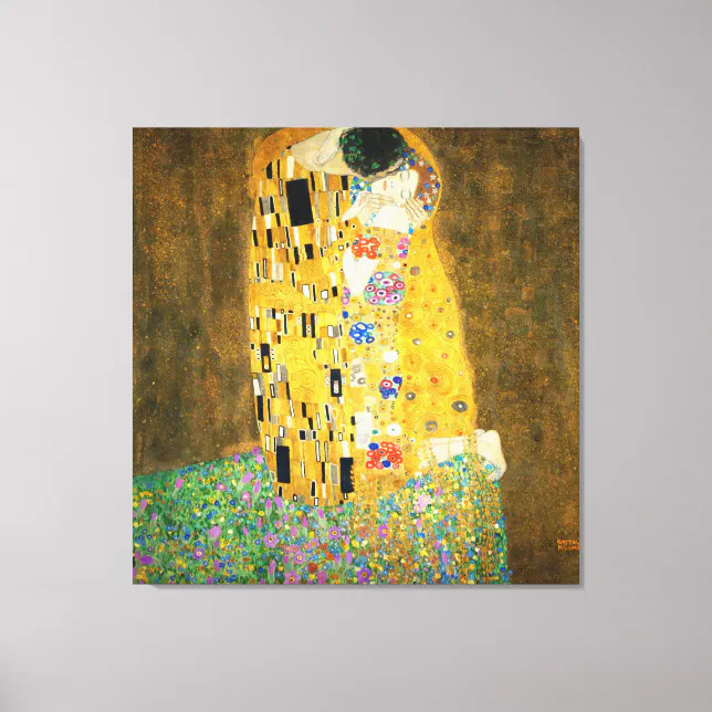 Gustav Klimt The Kiss Vintage Art Nouveau Painting Canvas Print | Zazzle